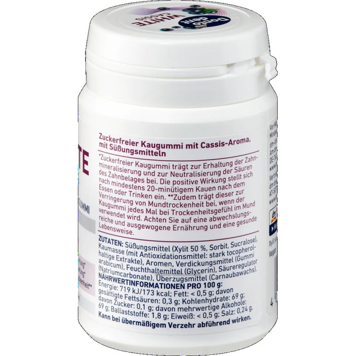 Dontodent Chewing gum with xylitol, blackcurrant flavor, 50 pcs